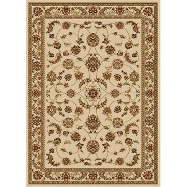 1596-1346-IVORY Como Rectangular Ivory Traditional Italy Area Rug- 8 ft. W x 8 ft. H